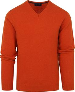 Suitable Pullover Wolle V-Neck Orange