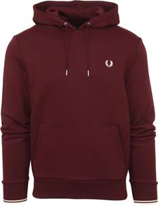 fredperry Fred Perry - Tipped Hooded Oxblood - Hoodies