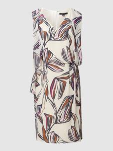 Comma Knielange jurk met all-over bloemenmotief