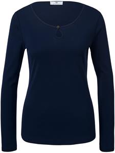Peter Hahn, Langarmshirt Cotton in dunkelblau, Shirts für Damen