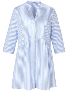 Emilia Lay Lange blouse 100% katoen Van  blauw