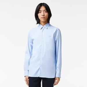 Lacoste Herren  Hemd aus gestreifter Popeline mit Stretch - Weiß / Blau 