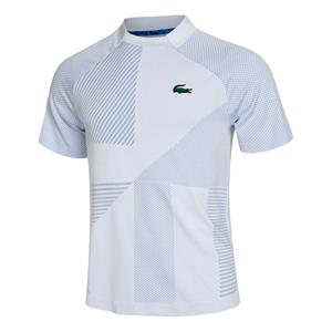 Lacoste Herren Tennis-Poloshirt  Sport - Weiß / Blau 