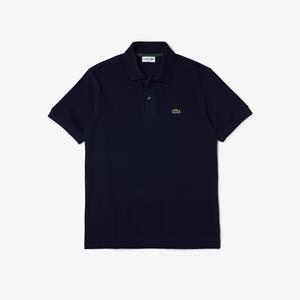 Lacoste Herren  L.12.21 Classic Fit Poloshirt aus Bio-Baumwoll-Piqué - Navy Blau 