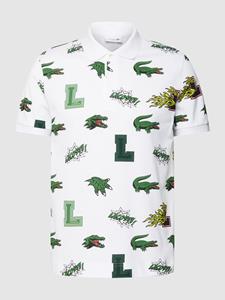 Lacoste Herren Poloshirt mit Krokodil-Aufdruck - Weiß 