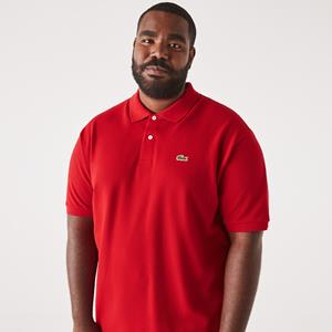 Lacoste Herren-Poloshirt aus Baumwoll-Petit-Piqué  – Übergröße - Rot 