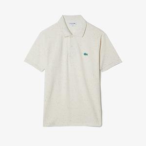 Lacoste Herren Poloshirt aus Baumwoll-Piqué mit Aufdruck - Beige 