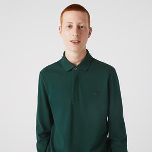 Lacoste Regular Fit Langärmeliges Herren  Paris Polo aus Stretch-Baumwollpiqué - Grün 