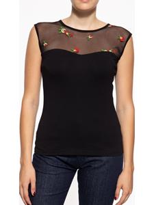 Rockabilly Clothing Mesh-Top Roses
