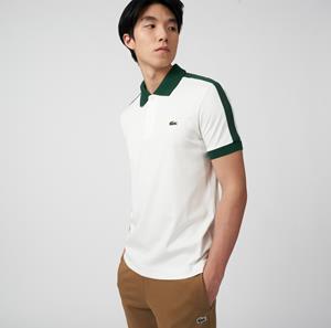 Lacoste Herren  Poloshirt mit Kontrastkragen - Weiß 