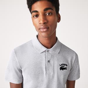 Lacoste Herren-Poloshirt aus Stretch-Mini-Piqué - Heidekraut Grau 