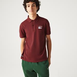 Lacoste Herren-Poloshirt aus Stretch-Mini-Piqué - Burgunder 