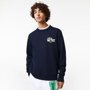 Lacoste Herren  Sweatshirt aus Bio-Baumwolle mit Aufnäher - Navy Blau 