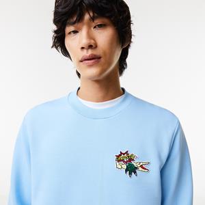 Lacoste Herren  Sweatshirt aus Bio-Baumwolle mit Aufnäher - Blau 