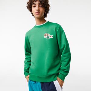 Lacoste Herren  Sweatshirt aus Bio-Baumwolle mit Aufnäher - Grün 