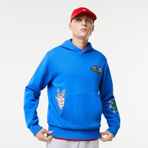 Lacoste Herren Kapuzen-Sweatshirt mit Comic-Aufdruck - Blau 