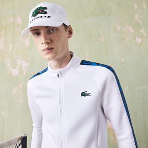 Lacoste Herren  Sport Pullover mit Tennis-Aufdruck - Weiß 