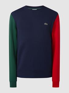 Lacoste Herren  Sweatshirt aus aufgerautem Fleece - Navy Blau / Grün / Rot 