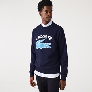 Lacoste Herren  Sweatshirt mit Krokodil-Aufdruck - Navy Blau 