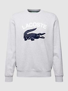 Lacoste Herren  Sweatshirt mit Krokodil-Aufdruck - Heidekraut Grau 