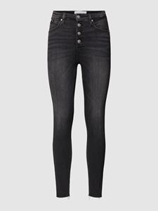 Calvin Klein Jeans Skinny-fit-Jeans "HIGH RISE SUPER SKINNY ANKLE", mit Calvin Klein Leder-Brandlabel hinten am Bund