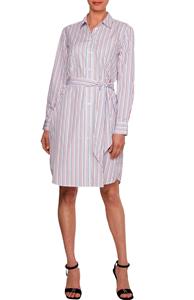 Tommy Hilfiger Hemdblusenkleid "ORG CO GBL STP KNEE SHIRT DRESS", mit Global Stripe & Tommy Hilfiger Markenlabel