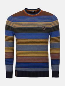 WAM Denim Sweater 77517 Puebla Royal Blue Yellow