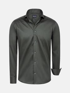 WAM Denim Overhemd Lange Mouw 75665 Pelle Dark Green