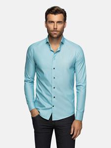 WAM Denim Overhemd lange Mouw 75694 Murial Turquoise