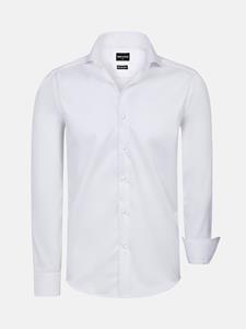 WAM Denim Overhemd Lang Mouw 75665 Harvey Specter White