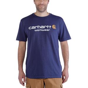 Carhartt Shortsleeve - Relaxed fit heren t-shirt met -logo Blauw