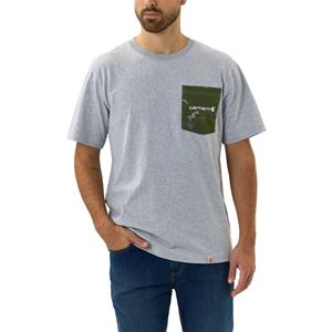 Carhartt Shortsleeve - Camouflage t-shirt met korte mouwen en zak Grijs