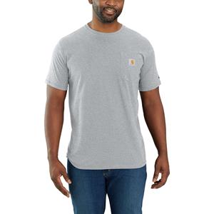 Carhartt Shortsleeve - Relaxed fit t-shirt dat zweet bestrijdt en vlekken afstoot Grijs