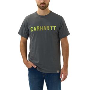 Carhartt Shortsleeve - Relaxed fit t-shirt met grafische print dat zweet bestrijdt en vlekken afstoot Grijs