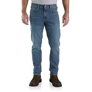 Carhartt Jeans - Stretch laaggedragen 5-pocket spijkerbroek met taps toelopende pijp BlauwW