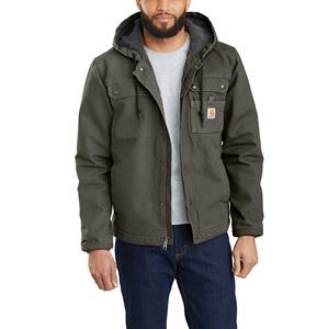 Carhartt Jas - Carhartt 100% katoen duck jack met capuchon en warme voering Groen