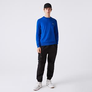 Men's Lacoste Organic Cotton Crewneck Sweatshirt in Blue