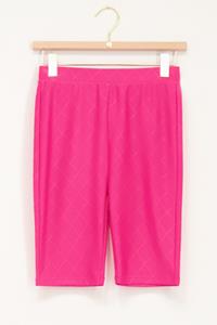 My jewellery Fuchsia biker short met ruiten