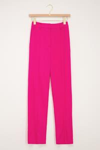 My jewellery Roze wijdvallende pantalon linnen look