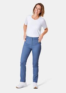 Goldner Fashion Comfortabele broek Anna met gestreken vouw - jeansblauw 