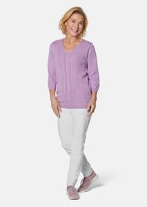 Goldner Fashion Pullover met V-hals - violet 