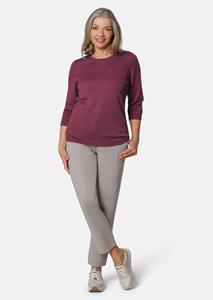 Goldner Fashion Zomerse, tricot pullover met ajourpatroon - framboos 