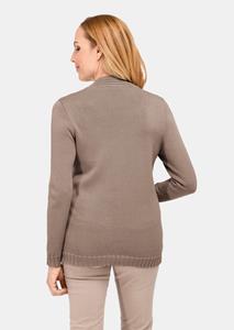 Goldner Fashion Pullover in twinsetlook - taupe 