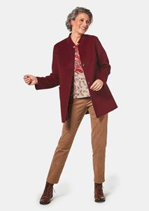 Goldner Fashion Moderne, korte mantel met wol - donkerrood 