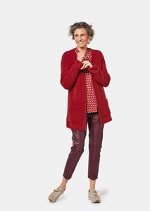 Goldner Fashion Casual tricot jasje van aangenaam bouclégaren - robijnrood 