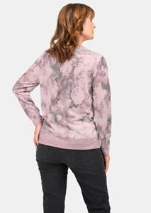 Goldner Fashion Hoogwaardig gedessineerde pullover in setlook van Di-Strick - rosé / grijs 