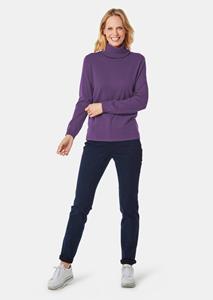Goldner Fashion Trendy pullover met col - donkerpaars 