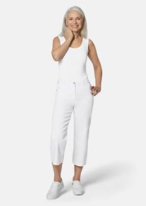 Goldner Fashion Comfortabele culotte in verkorte lengte - wit 