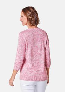 Goldner Fashion Ajour pullover - oudrosé / gedess. 