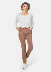Goldner Fashion Jeans met versierde zakken - camel 